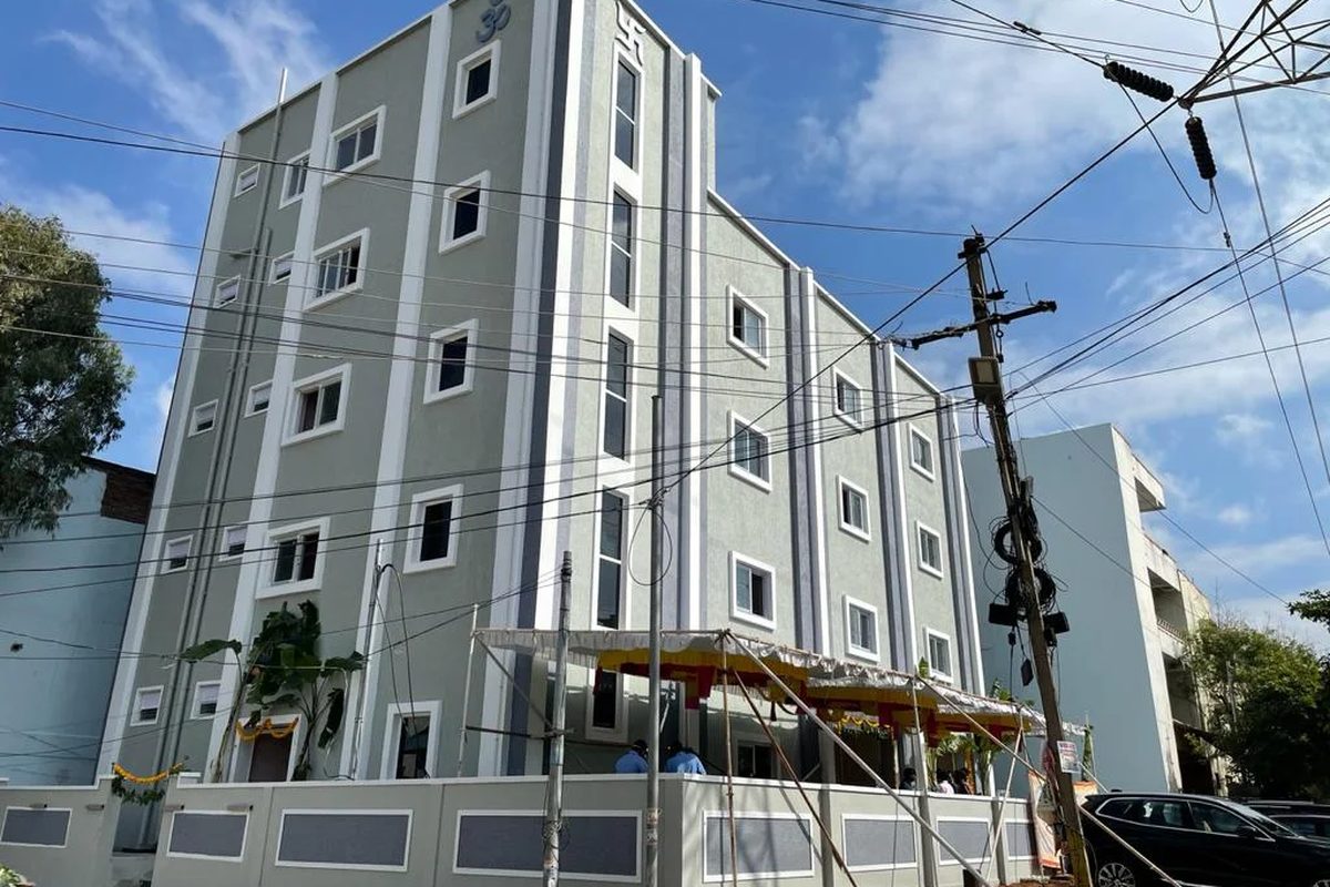 The Pert manufacturing building, seen from the street
